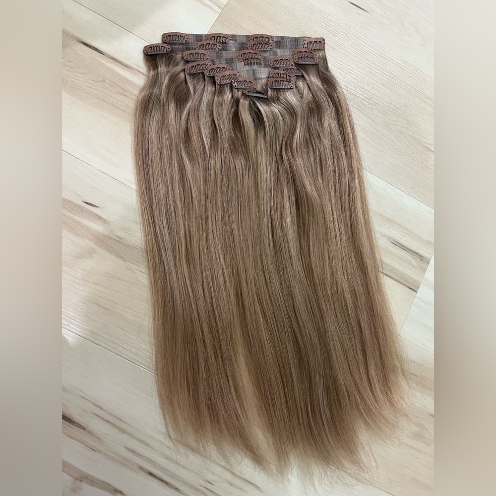 Luxy Hair dimensional natural blonde clip in hair extensions